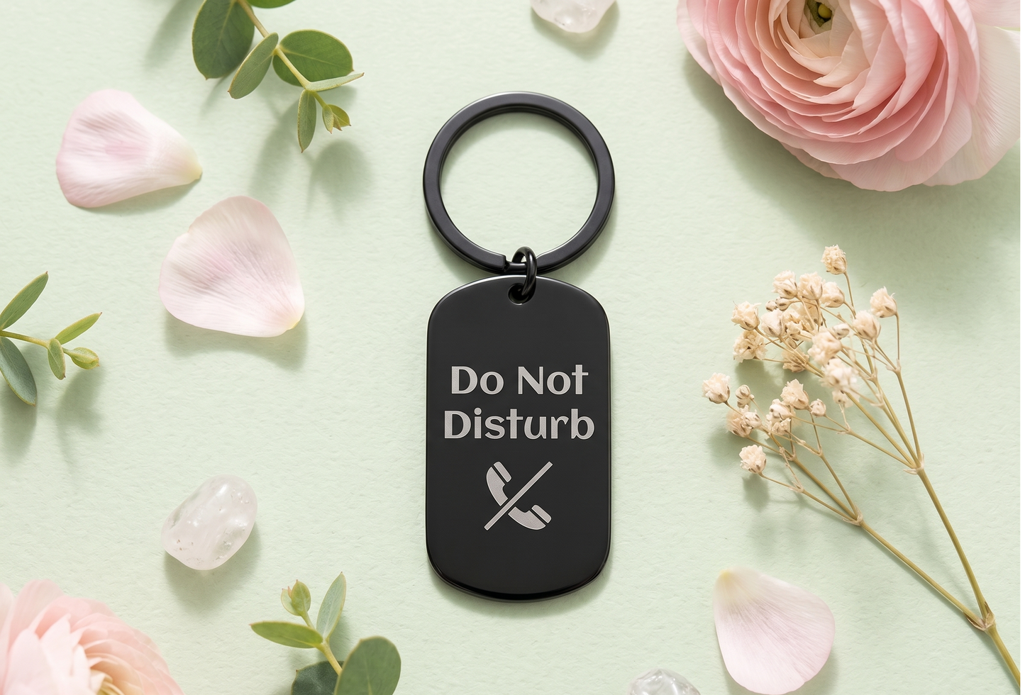 Black Stainless Steel Keychain | Custom Engraved Funny Keyring for Cars, Keys, Gifts & Everyday Carry