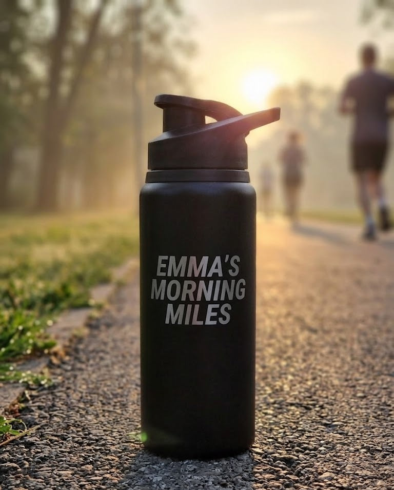 Personalised 700 ml Stainless Steel Water Bottle | Custom Engraved Sports Bottle for Gym, Running, Hiking & Everyday Hydration