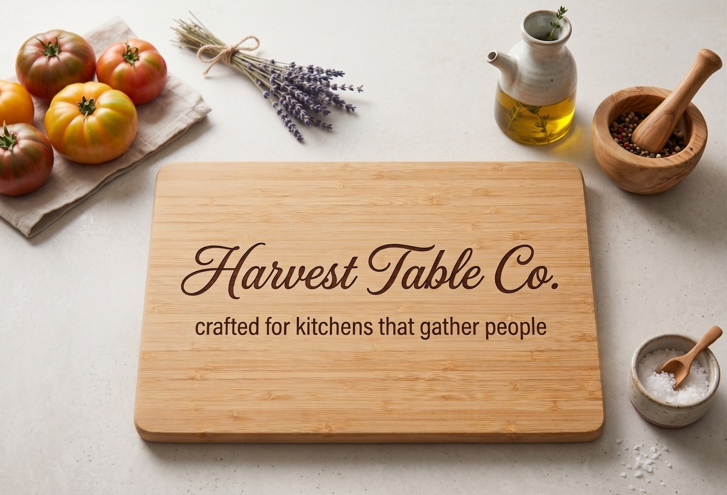 Personalised Bamboo Cutting Board | Custom Engraved Kitchen Board for Weddings, Housewarming Gifts & Family Kitchens